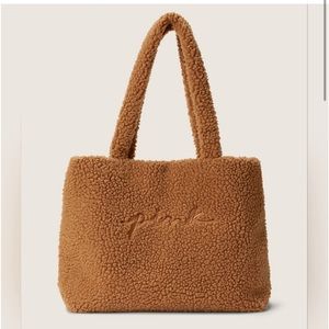 VS Pink Teddy Sherpa Tote